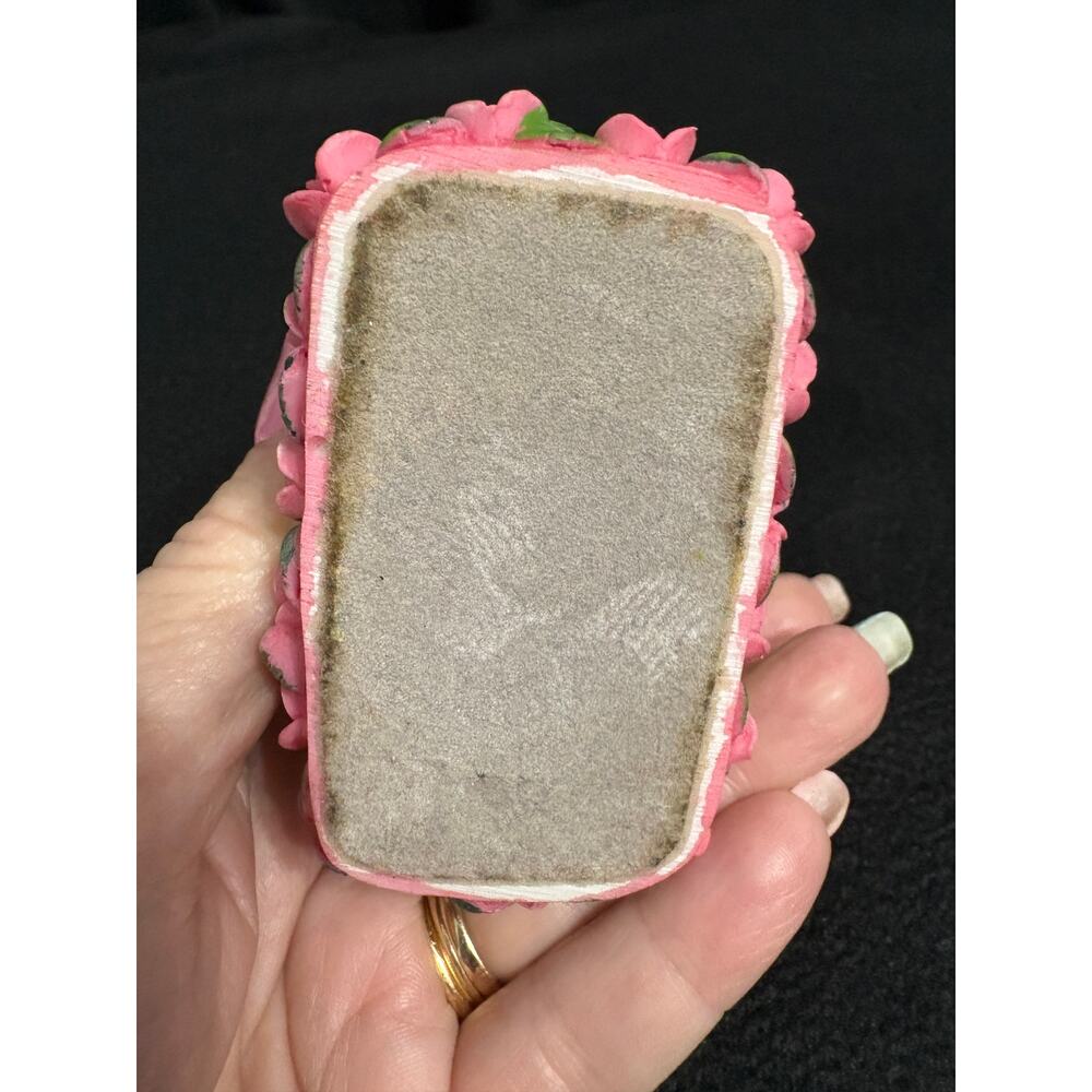 Vtg Greenbrier Old Fashioned Victorian Style Shoe Hinged Trinket Box - Picture 6 of 8